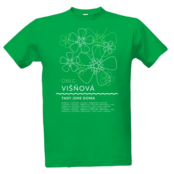 Tričko s potiskem Visnova Median Green